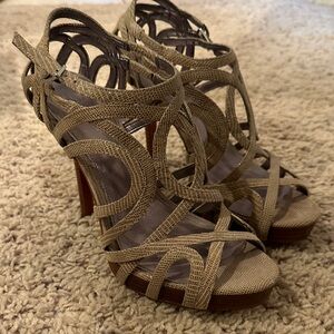 Calvin Klein Textured Tan Heels